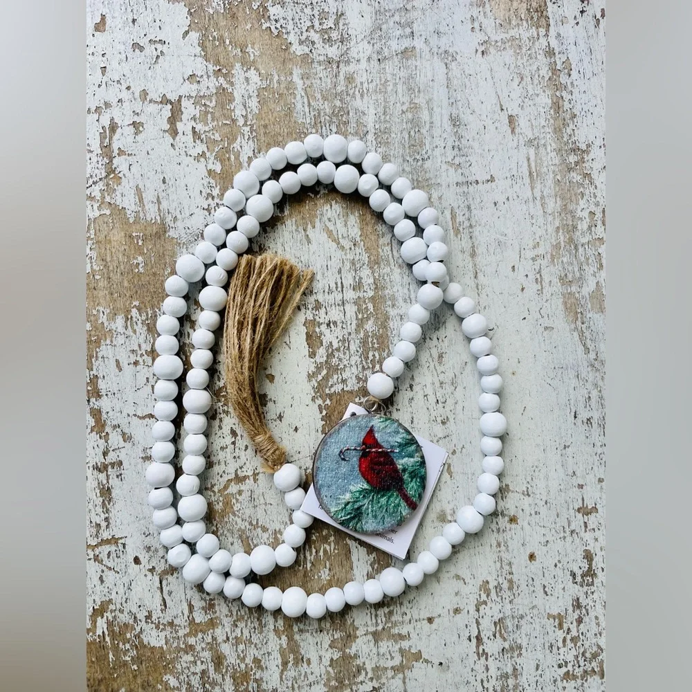 Cardinal Beaded Garland